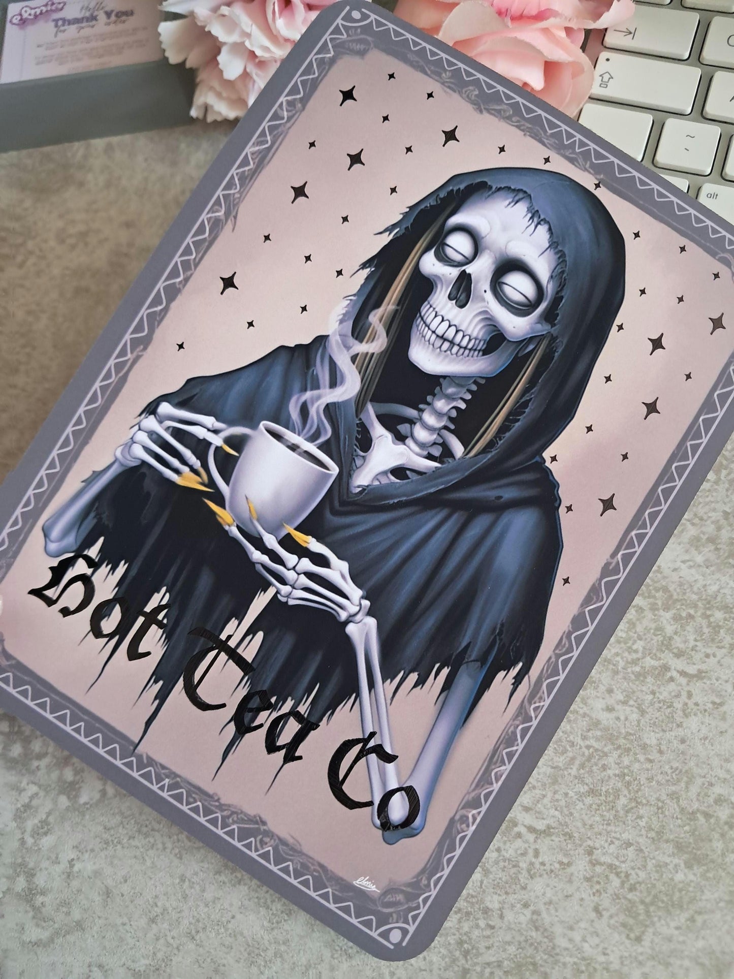 Foiled custom Kindle Case Insert | Reader Gifts | Bookish | acotar | Decor | Sticker | Booktok | romantasy | suriel | fantasy | hot tea Co