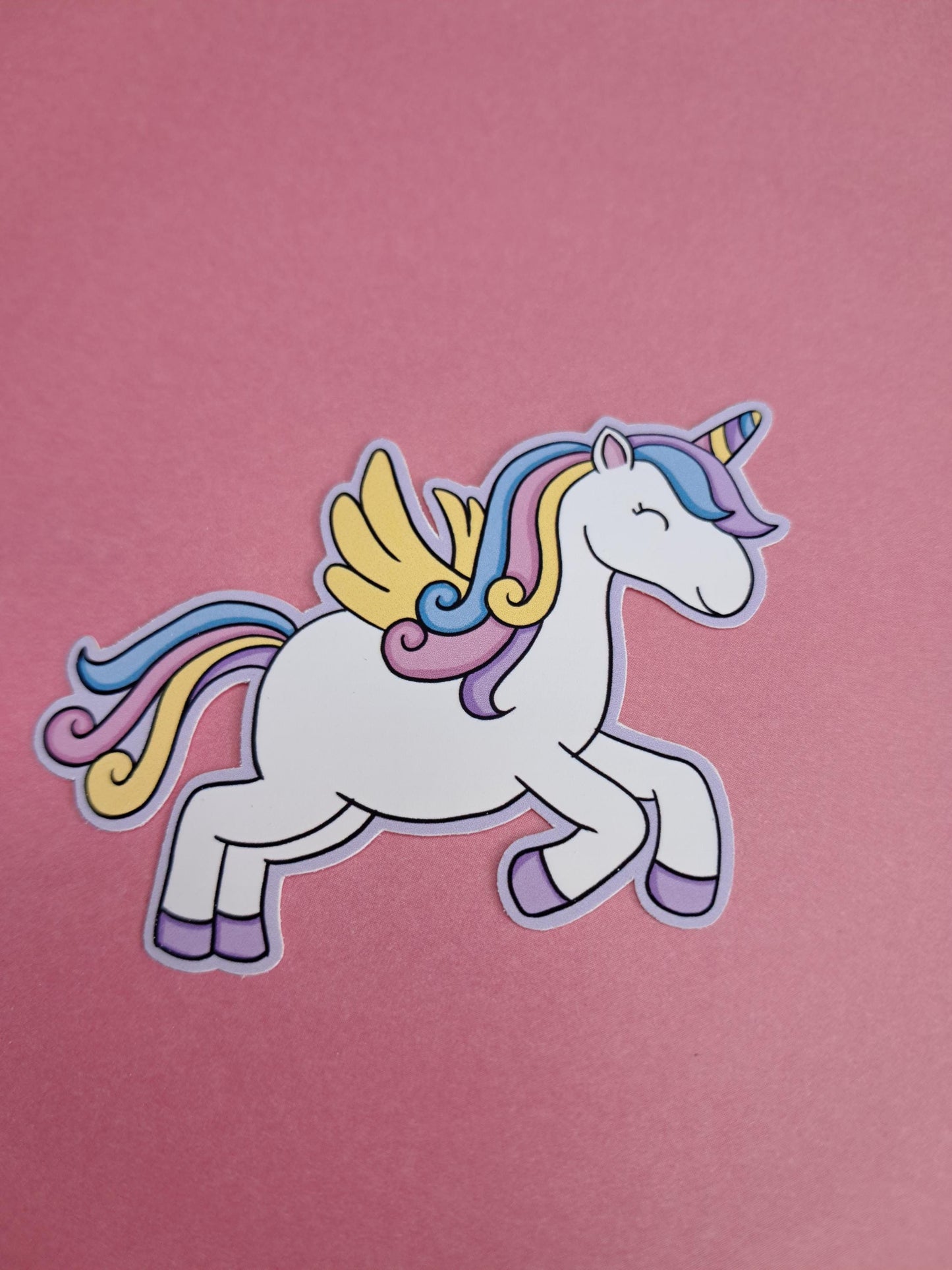 Cute Colourful magical unicorn Sticker Die cut Decal planner stickers | vinyl sticker | Kindle | Laptop | | Water Bottle | Bookish | girly