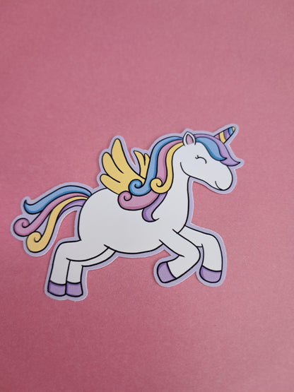 Cute Colourful magical unicorn Sticker Die cut Decal planner stickers | vinyl sticker | Kindle | Laptop | | Water Bottle | Bookish | girly