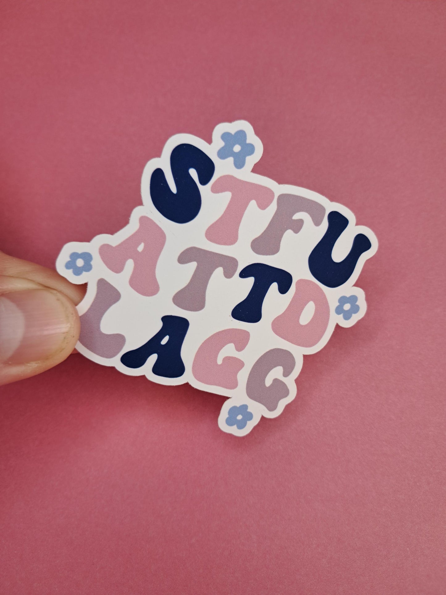Stfuattdlagg girly dark romance smut girly reader Sticker Die cut Decal planner vinyl sticker | Kindle | Laptop Book | Water Bottle  Bookish