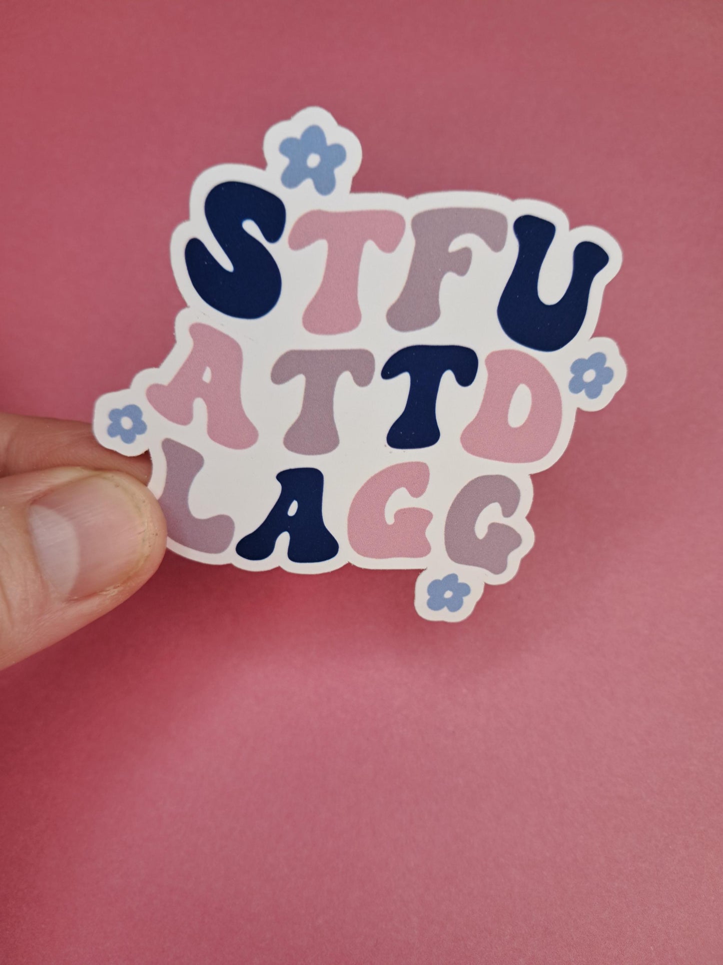 Stfuattdlagg girly dark romance smut girly reader Sticker Die cut Decal planner vinyl sticker | Kindle | Laptop Book | Water Bottle  Bookish