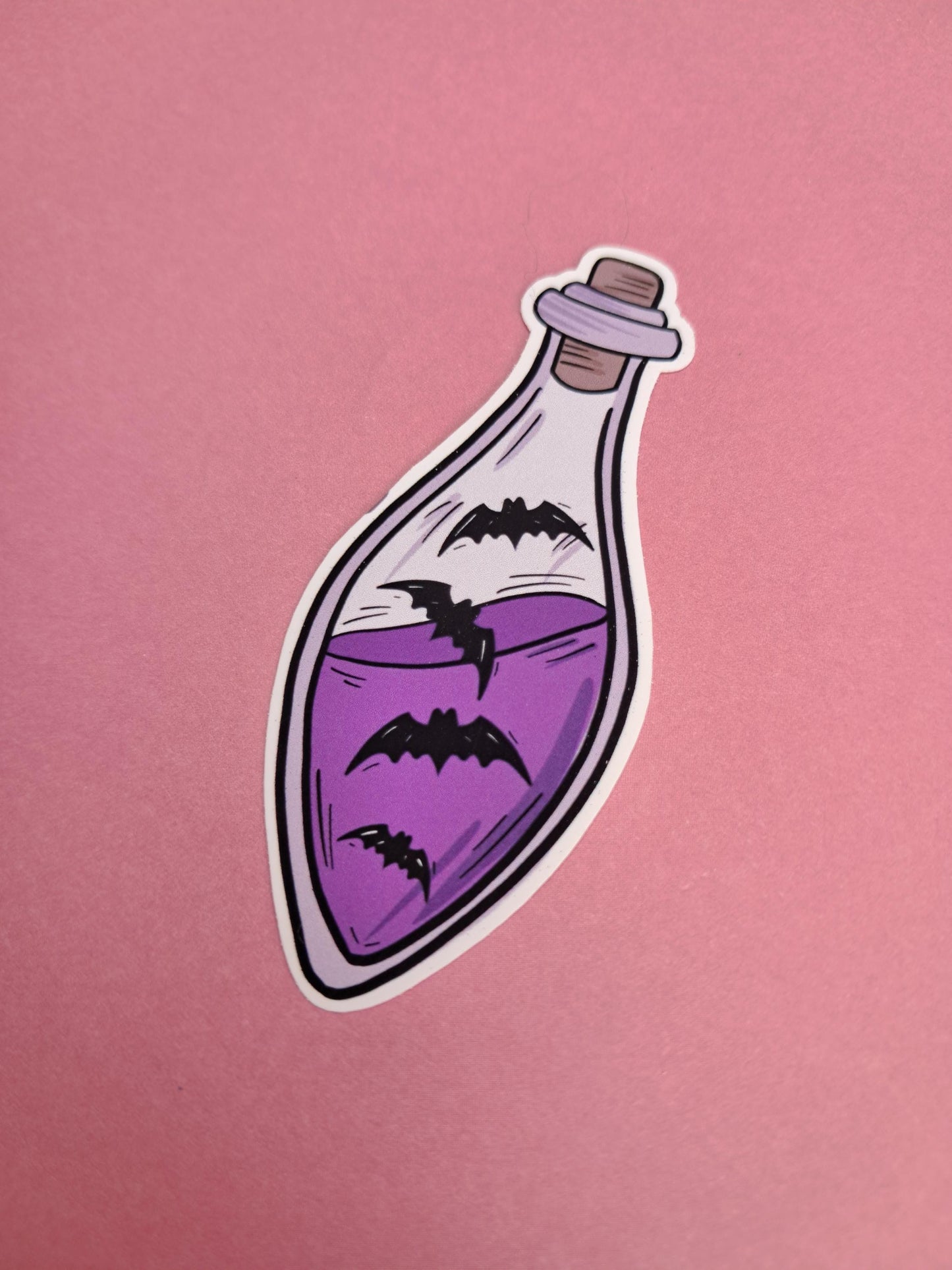 Magical potion fantasy bat boys vampire reader Sticker Die cut Decal planner vinyl sticker | Kindle | Laptop Book | Water Bottle  Bookish