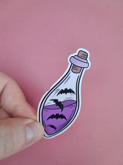 Magical potion fantasy bat boys vampire reader Sticker Die cut Decal planner vinyl sticker | Kindle | Laptop Book | Water Bottle  Bookish