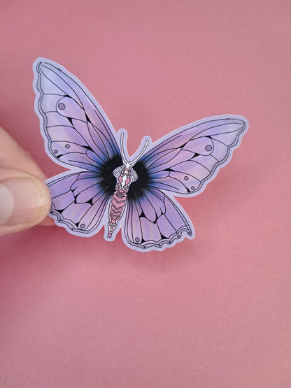 Cute pretty butterfly girly Reading Sticker Die cut Decal planner vinyl sticker | Kindle | Laptop | Book | Water Bottle | Bookish | Phone
