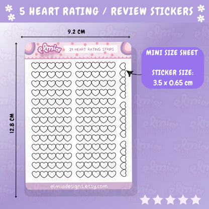 29 Book or reading journal rating stickers | star rating | smut or spice | emotion | romance | review | planner stickers | vinyl sticker