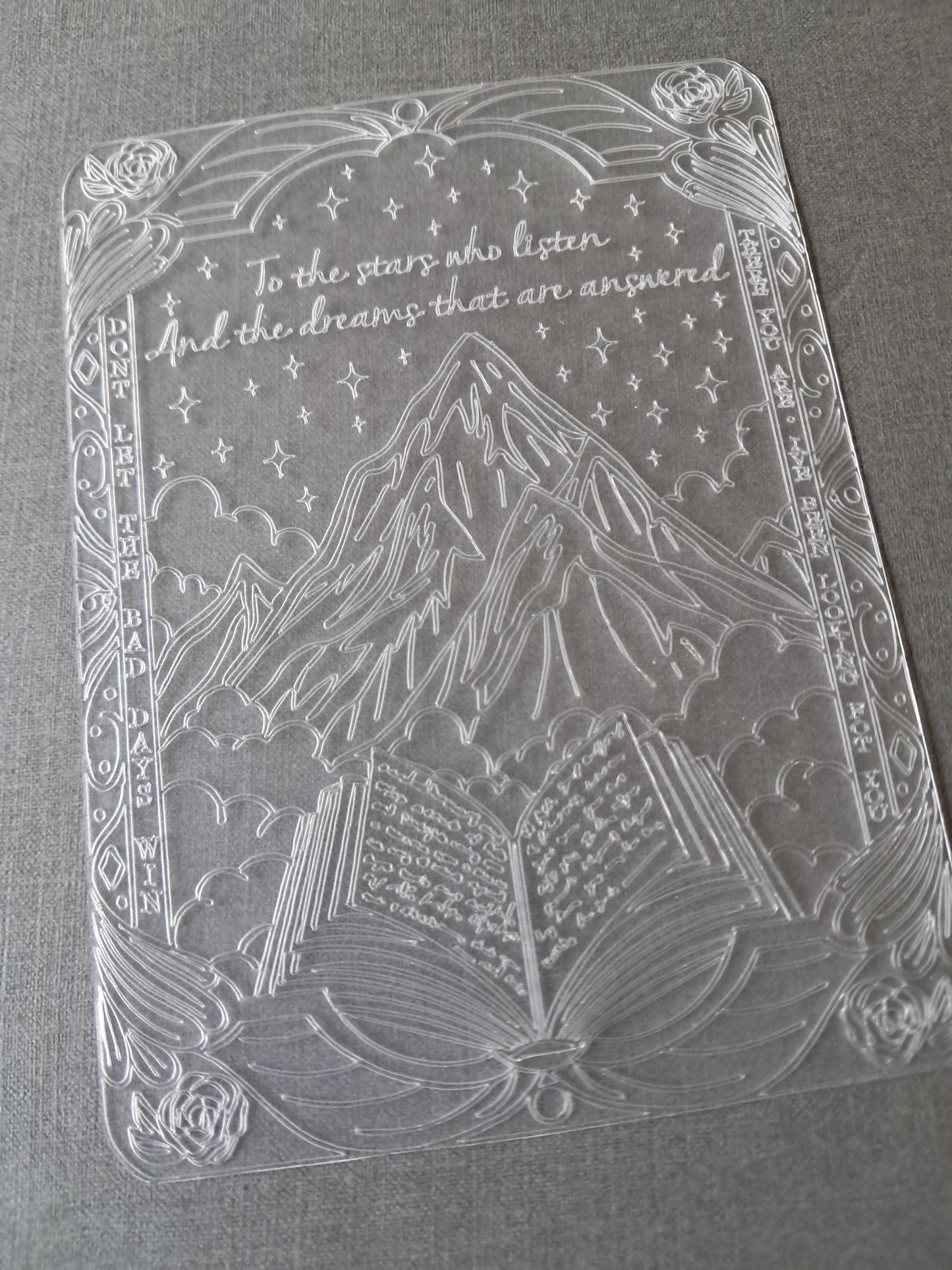 Engraved Plastic Fantasy Bookmark | Page Marker | Journal | Bookclub | Reading | Bookish Gifts booktok reader | unique | Dragon ACOTAR