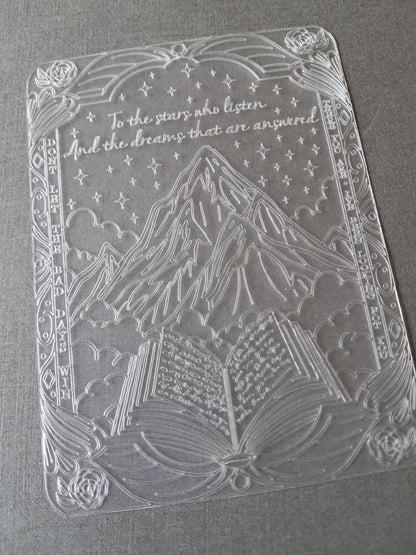 Engraved Plastic Fantasy Bookmark | Page Marker | Journal | Bookclub | Reading | Bookish Gifts booktok reader | unique | Dragon ACOTAR
