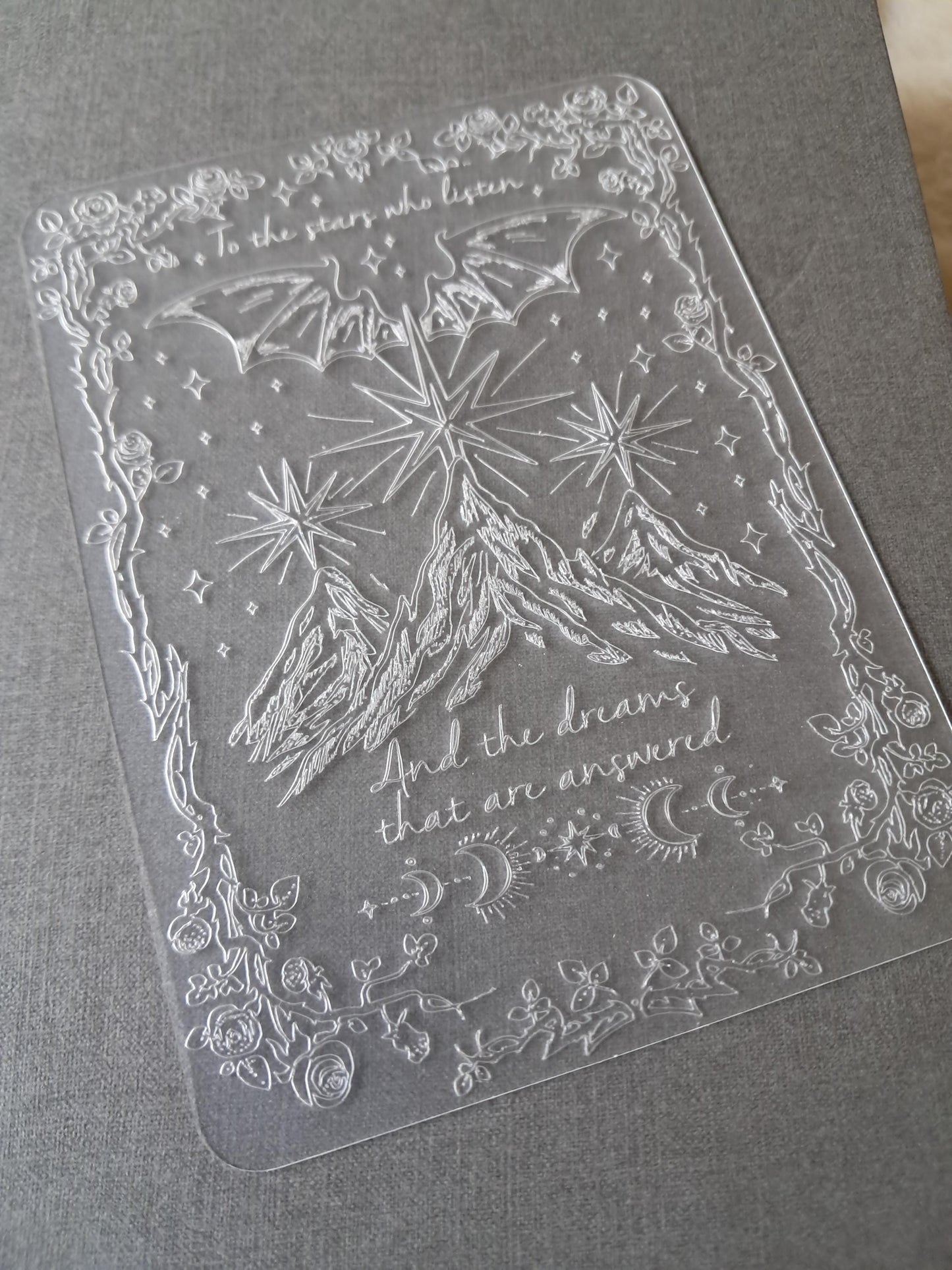 Engraved Plastic Fantasy Bookmark | Page Marker | Night Court | Bookclub | Reading | Bookish Gifts booktok reader | unique | Dragon ACOTAR
