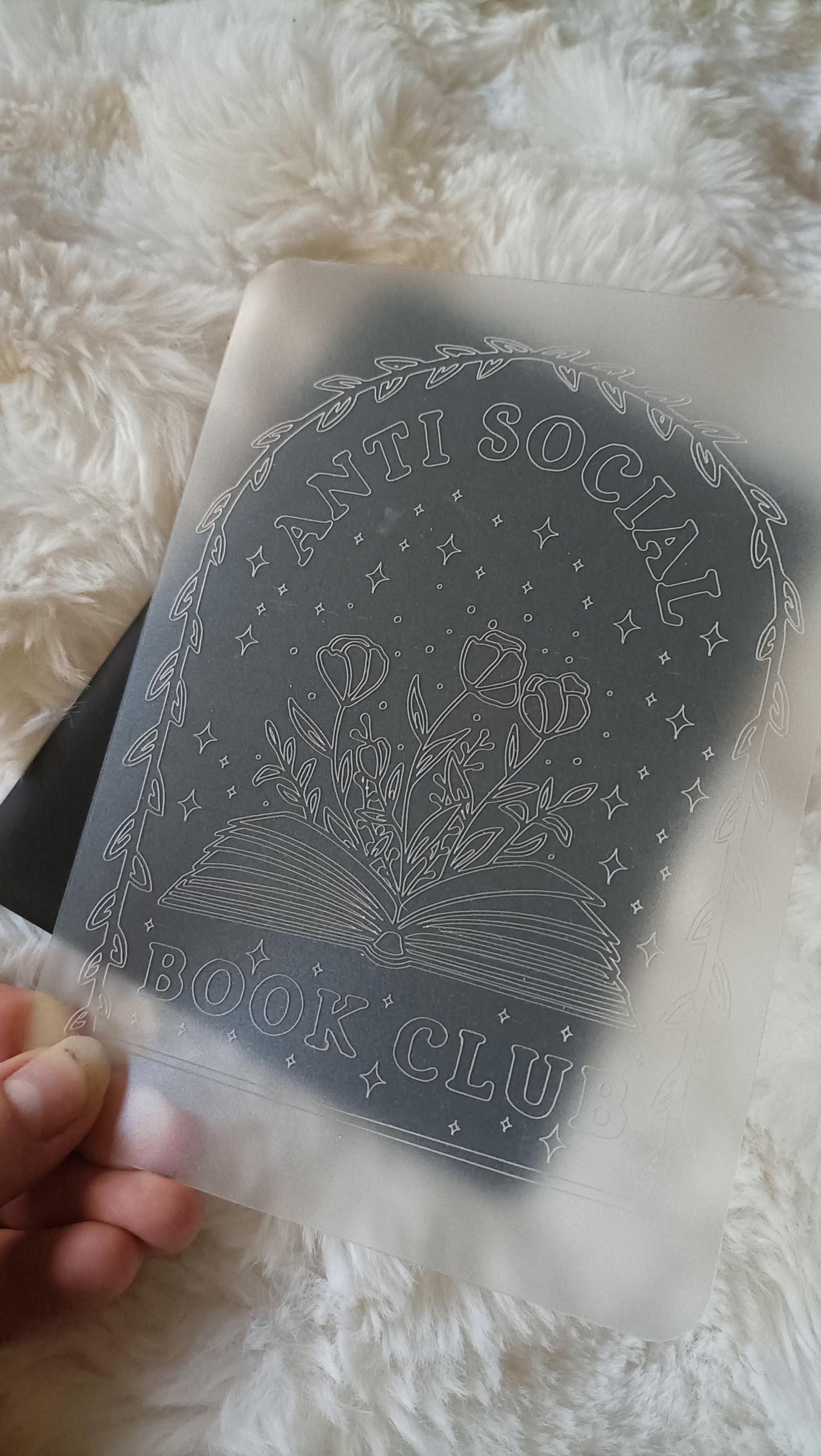 Engraved Kindle Case Insert | Reader Gifts | Bookish | roses | Decor | Kindle Stickers | Booktok | Anti Social Book Club Flowers