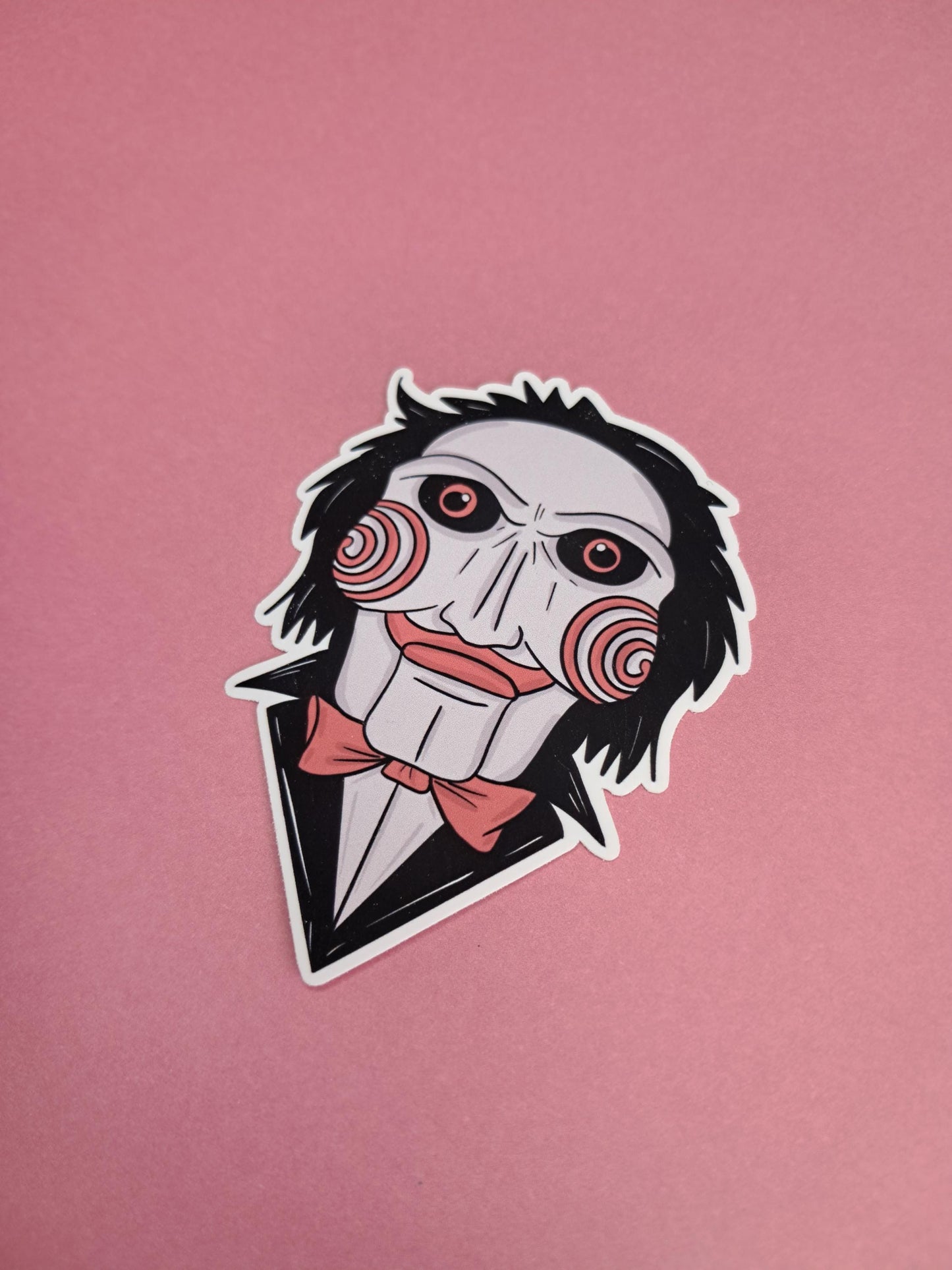 Saw Doll Horror Movie Book Clown Sticker Die cut Decal planner stickers | vinyl sticker | Kindle | Laptop | | Water Bottle | Bookish | Phone