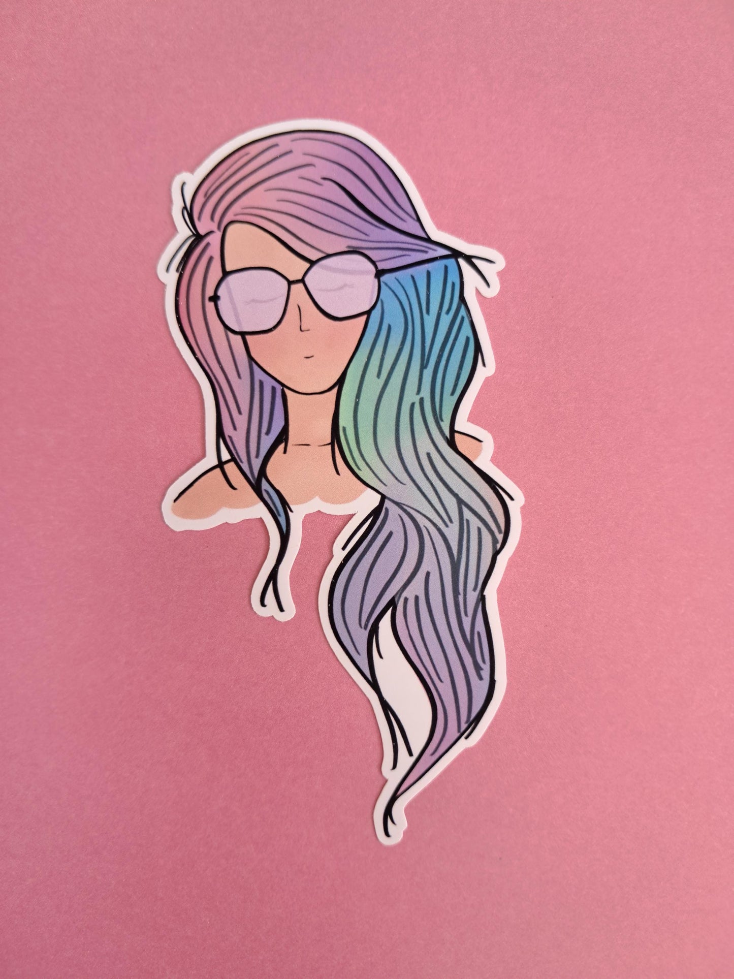 Cute rainbow hot girl summer Reading Sticker Die cut Decal planner vinyl sticker | Kindle | Laptop | Book | Water Bottle | Bookish | Phone