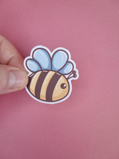 Cute kawaii busy bee summer Reading Sticker Die cut Decal planner vinyl sticker | Kindle | Laptop | Book | Water Bottle | Bookish | Phone