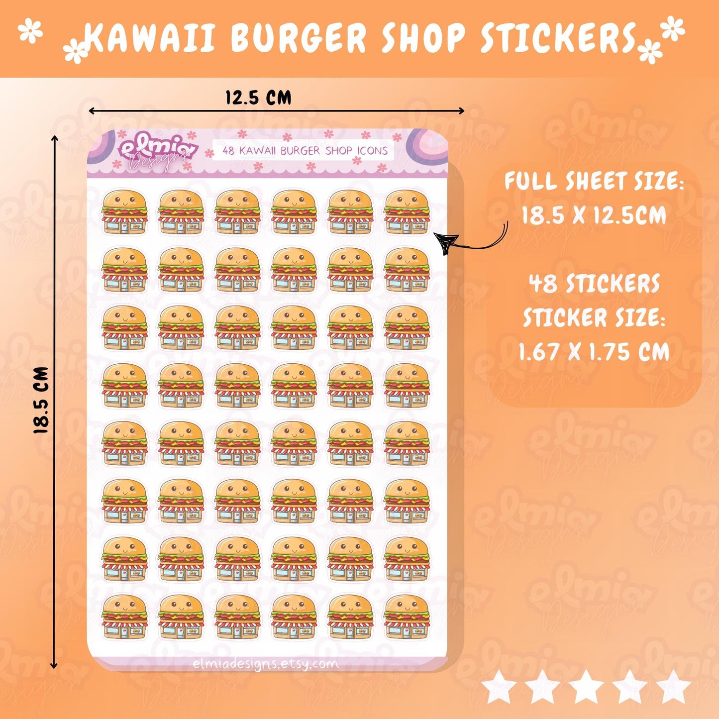 PRINTED Burger Shop Meal Fast Food Planner Stickers Cheat Day Treat Date Night Big Mac Cheeseburger Kawaii Sticker Journal vinyl sticker