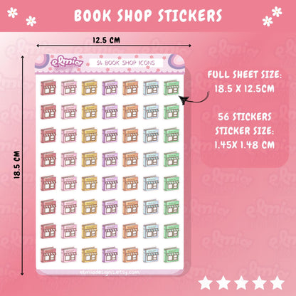 PRINTED Book Shop or Library reading journal rating stickers | planner stickers planning | review | planner stickers | vinyl sticker
