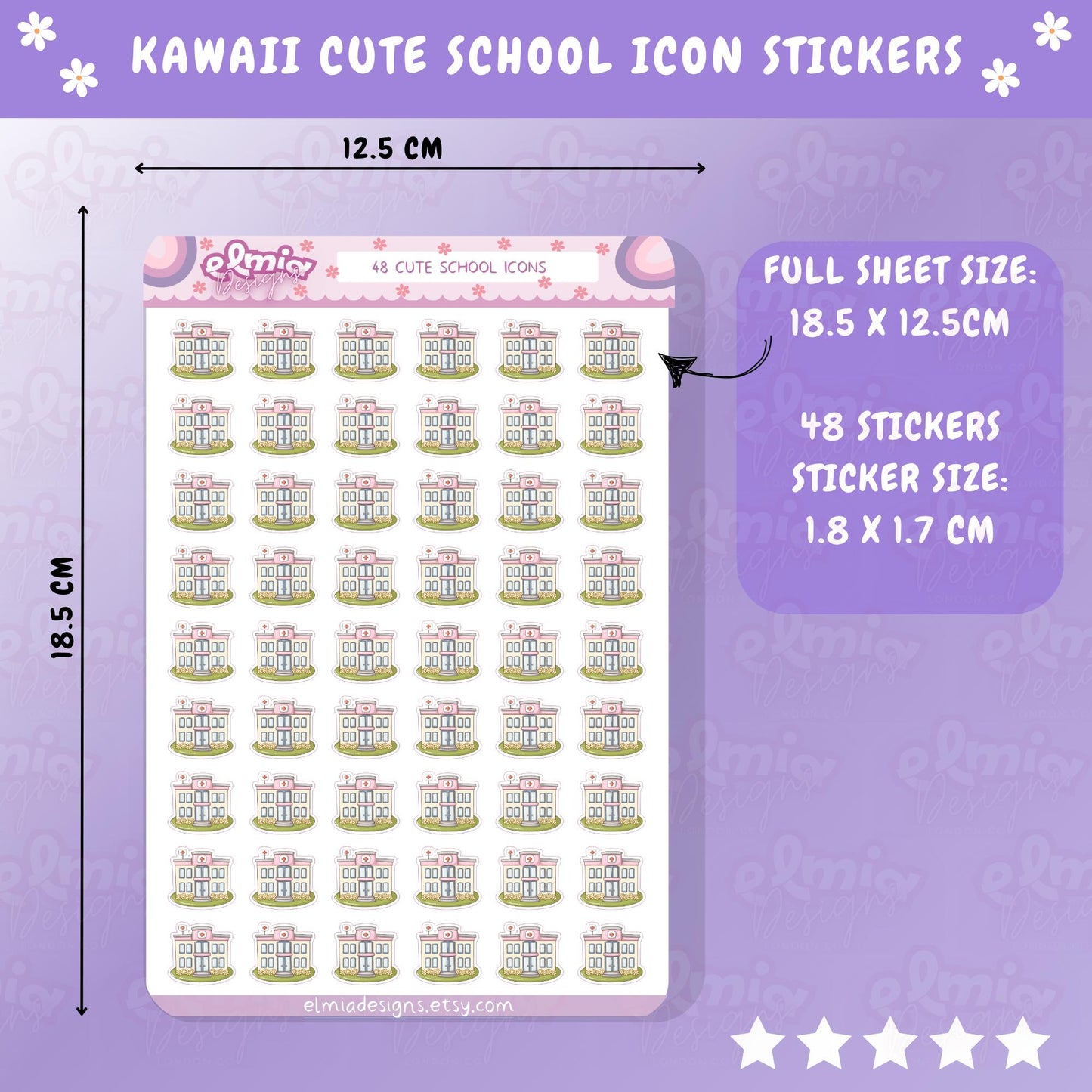 PRINTED Cute Kawaii Hospital Icons | Doctor | Appointment Dates | Tracker Reminder Planner sticker journal | Calendar| Planning Journal BUJO