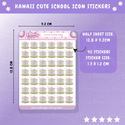 PRINTED Cute Kawaii Hospital Icons | Doctor | Appointment Dates | Tracker Reminder Planner sticker journal | Calendar| Planning Journal BUJO
