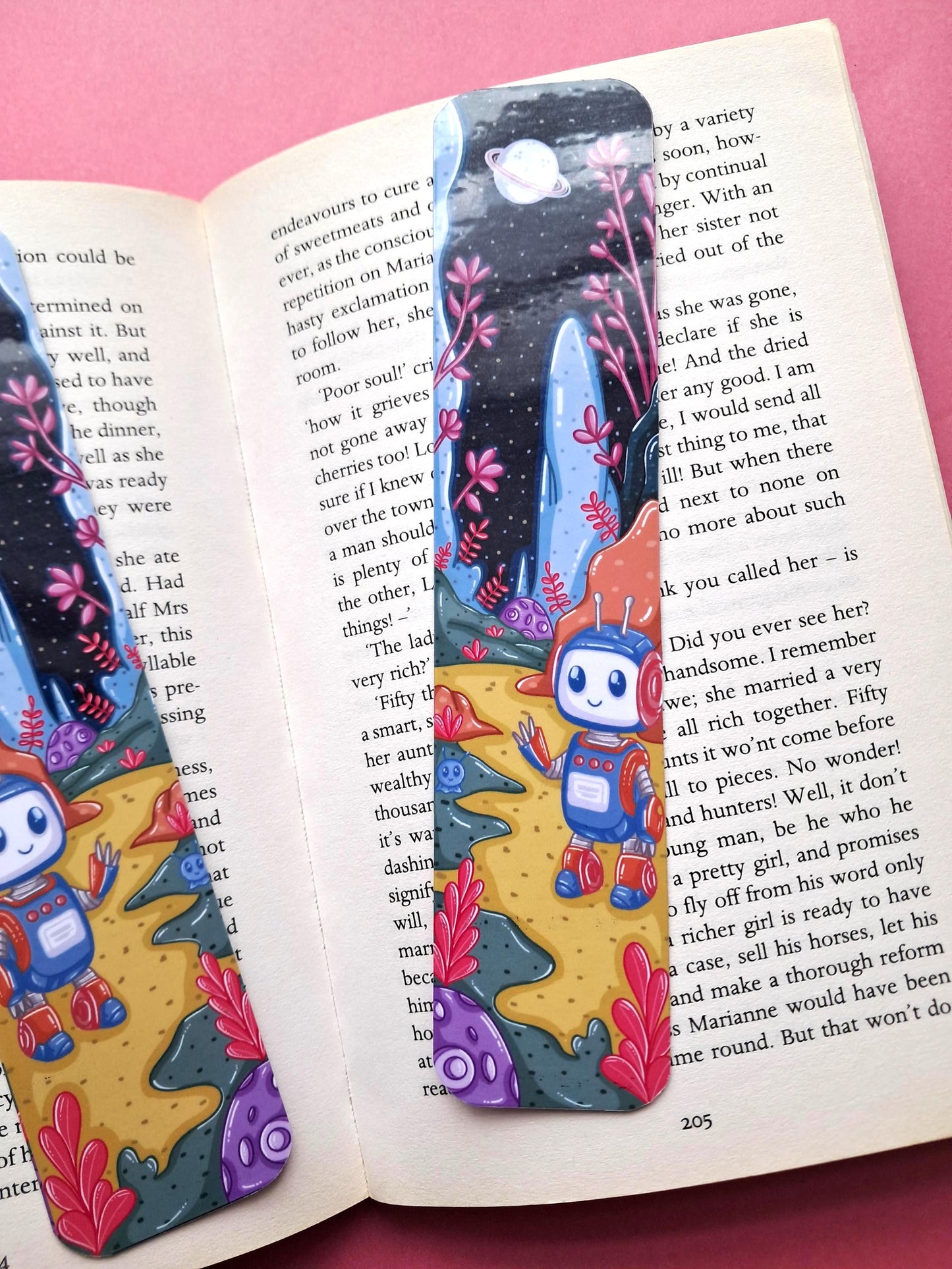 Bookmark | Reader Gifts | Bookish | Sticker | Booktok | Robot fantasy | Sci-Fi Genre | Alien | Page Marker Book Club Bookish Gift Colourful