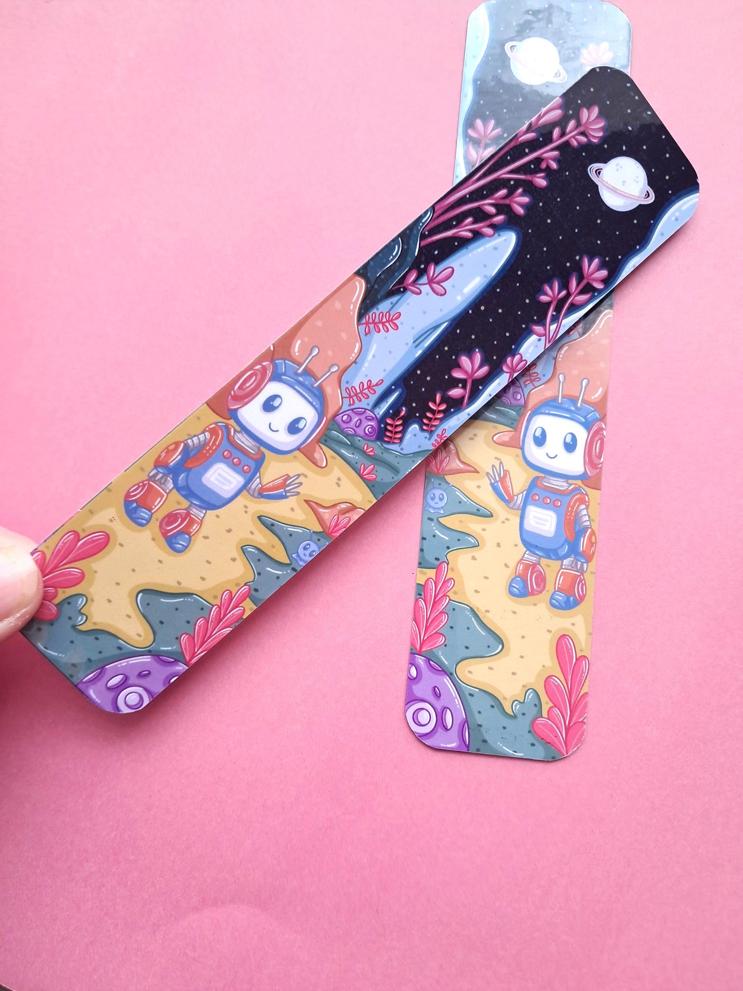 Bookmark | Reader Gifts | Bookish | Sticker | Booktok | Robot fantasy | Sci-Fi Genre | Alien | Page Marker Book Club Bookish Gift Colourful