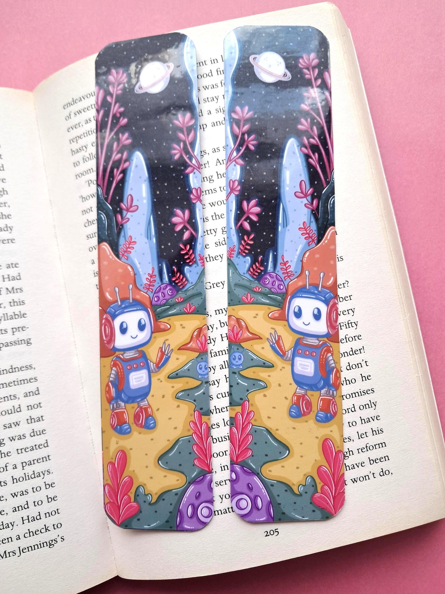Bookmark | Reader Gifts | Bookish | Sticker | Booktok | Robot fantasy | Sci-Fi Genre | Alien | Page Marker Book Club Bookish Gift Colourful